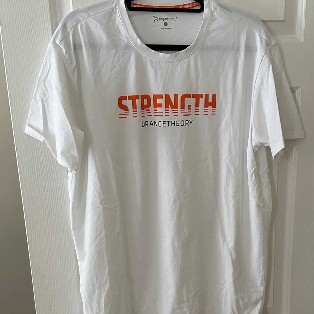 Orangetheory Strength Tee - White and Orange